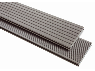 Terrassendiele BPC geriffelt/genutet massiv Grau Vintage massiv - 20 x 145 mm Terrassendiele BPC geriffelt/genutet massiv Grau Vintage massiv - 20 x 145 mm