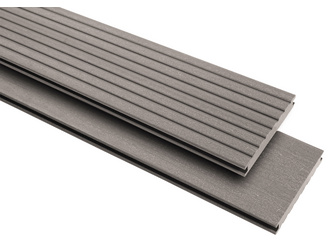 Terrassendiele BPC glatt/genutet massiv Grau Vintage massiv - 20 x 145 mm Terrassendiele BPC glatt/genutet massiv Grau Vintage massiv - 20 x 145 mm