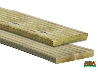Terrassendiele Kiefer grob / grob - 27 x 145 mm Terrassendiele Kiefer grob / grob - 27 x 145 mm