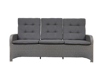 3- Sitzer Speise-/Lounge-Sofa KIBICO Polyrattan-Geflecht doppel-halbrund 2070x780x1120mm 3- Sitzer Speise-/Lounge-Sofa KIBICO Polyrattan-Geflecht doppel-halbrund 2070x780x1120mm