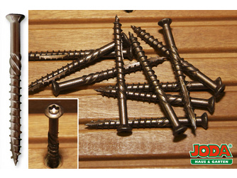 Edelstahl-Schraube "Plus" selbstschn. Antikbraun 5 x 60 mm Edelstahl-Schraube "Plus" selbstschn. Antikbraun 5 x 60 mm