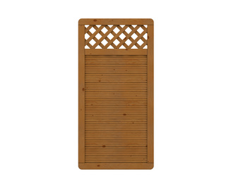 Sichtschutzzaun Holz braun "ARZAGO" Rechteck mit Gitter Sichtschutzzaun Holz braun "ARZAGO" Rechteck mit Gitter