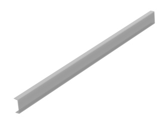 Abdeckprofil senkrechte Verlegung, 3600mm megalite, 21x62mm, mattweiß Abdeckprofil senkrechte Verlegung, 3600mm megalite, 21x62mm, mattweiß