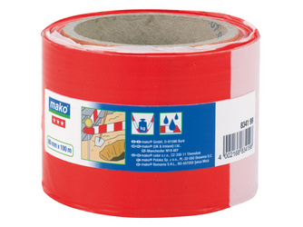 Absperrband KOMFORT 80mm x 100m, PE-Folie, rot/weiß, reißfest Absperrband KOMFORT 80mm x 100m, PE-Folie, rot/weiß, reißfest