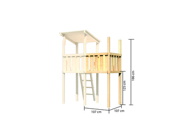 Anbau für Kinderspielhaus Lotti VK naturbelassen 1070 mm Anbau für Kinderspielhaus Lotti VK naturbelassen 1070 mm