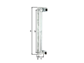 Anschlag f.Tore mit Rahmen, passend f.Rahmenst.40mm, feuerverz., HxT 295x24mm Anschlag f.Tore mit Rahmen, passend f.Rahmenst.40mm, feuerverz., HxT 295x24mm