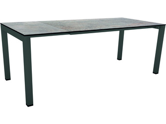 Ausziehtisch Aluminium anthrazit mit Tischplatte Silverstar Smoky Ausziehtisch Aluminium anthrazit mit Tischplatte Silverstar Smoky