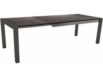 Ausziehtisch Aluminium anthrazit mit Tischplatte Silverstar Vintage grau Ausziehtisch Aluminium anthrazit mit Tischplatte Silverstar Vintage grau
