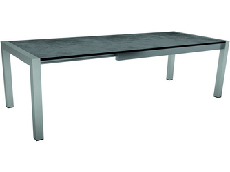 Ausziehtisch Edelstahl mit Tischplatte Silverstar Zement Ausziehtisch Edelstahl mit Tischplatte Silverstar Zement