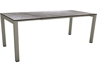 Ausziehtisch Aluminium graphit mit Tischplatte Silverstar Vintage stone Ausziehtisch Aluminium graphit mit Tischplatte Silverstar Vintage stone