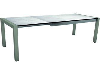 Ausziehtisch Aluminium graphit mit Tischplatte Silverstar Zement hell Ausziehtisch Aluminium graphit mit Tischplatte Silverstar Zement hell