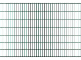 Sichtschutzzaun Metall pulverbeschichtet grün "BASIC Doppelstabmatte" Sichtschutzzaun Metall pulverbeschichtet grün "BASIC Doppelstabmatte"