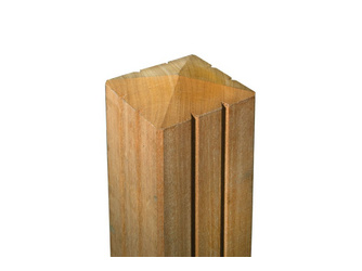 Bangkirai Pfosten L-190 cm Diamantkopf 90 x 90 mm V-Nuten Premium FCQ Bangkirai Pfosten L-190 cm Diamantkopf 90 x 90 mm V-Nuten Premium FCQ