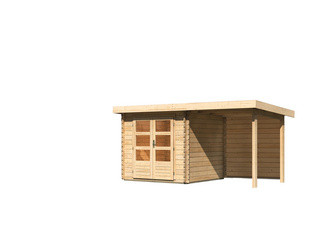 Bastrup 2 im Set mit Anbaudach 2 m breit, 28 mm Rückwand naturbelassen 2370x4200x2200mm Bastrup 2 im Set mit Anbaudach 2 m breit, 28 mm Rückwand naturbelassen 2370x4200x2200mm