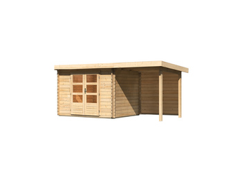 Bastrup 3 im Set mit Anbaudach 2 m breit, 28 mm Rückwand naturbelassen 2370x4800x2200mm Bastrup 3 im Set mit Anbaudach 2 m breit, 28 mm Rückwand naturbelassen 2370x4800x2200mm