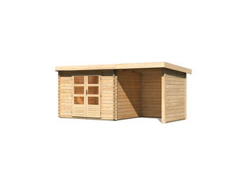 Bastrup 3 im Set mit Anbaudach 2 m breit, 28 mm Seiten - und Rückwand naturbelassen 2370x4800x2200mm Bastrup 3 im Set mit Anbaudach 2 m breit, 28 mm Seiten - und Rückwand naturbelassen 2370x4800x2200mm