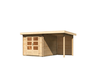 Bastrup 4 im Set mit Anbaudach 2 m breit, 28 mm Rückwand naturbelassen 2970x4200x2220mm Bastrup 4 im Set mit Anbaudach 2 m breit, 28 mm Rückwand naturbelassen 2970x4200x2220mm