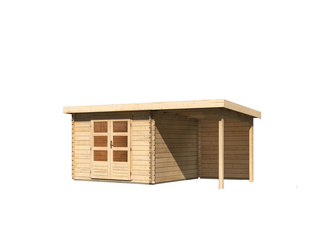 Bastrup 5 im Set mit Anbaudach 2 m breit, 28 mm Rückwand naturbelassen 2970x4800x2220mm Bastrup 5 im Set mit Anbaudach 2 m breit, 28 mm Rückwand naturbelassen 2970x4800x2220mm