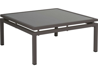 Beistelltisch 75x75 cm Skelby/Lucy Aluminium anthrazit mit Glasplatte dunkelgrau Beistelltisch 75x75 cm Skelby/Lucy Aluminium anthrazit mit Glasplatte dunkelgrau