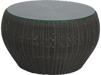 Beistelltisch/Hocker Anny Ø 50 cm Gefl. basaltgrau mit Glasplatte u. Kissen 100% Polyacryl seidengrau Beistelltisch/Hocker Anny Ø 50 cm Gefl. basaltgrau mit Glasplatte u. Kissen 100% Polyacryl seidengrau
