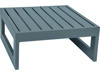 Beistelltisch/Hocker Holly 72x72x33 cm Aluminium graphit mit Aluminiumleisten Beistelltisch/Hocker Holly 72x72x33 cm Aluminium graphit mit Aluminiumleisten