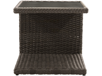 Beistelltisch ROCKING® Polyrattan-Geflecht doppel-halbrund 500x500x450mm Beistelltisch ROCKING® Polyrattan-Geflecht doppel-halbrund 500x500x450mm