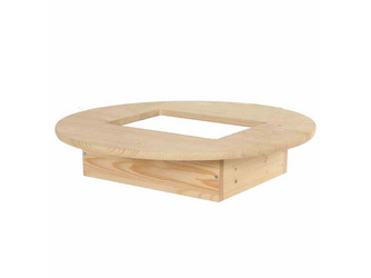 Bierkasten-Tischaufsatz, Ø69x14,5cm Kiefernholz natur Bierkasten-Tischaufsatz, Ø69x14,5cm Kiefernholz natur