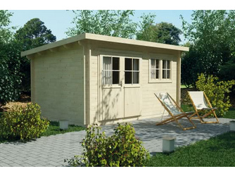 Blockhaus Bungalow / Pultdach, 45 mm 425 x 275 cm Blockhaus Bungalow / Pultdach, 45 mm 425 x 275 cm