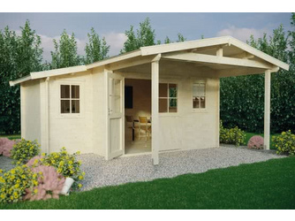 Blockhaus Partyhaus "Ranch", 28 mm 470 x 550 cm Blockhaus Partyhaus "Ranch", 28 mm 470 x 550 cm