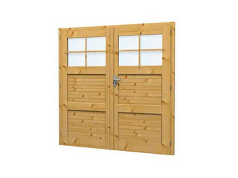 Blockhaustür T 2 Eco-1 DIN Re 180 x 180 cm 1/3 Glas Blockhaustür T 2 Eco-1 DIN Re 180 x 180 cm 1/3 Glas