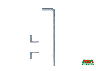 Bodenschieber verzinkt, 16 mm 500 mm lang incl. 2 Stck Führungswinkeln Bodenschieber verzinkt, 16 mm 500 mm lang incl. 2 Stck Führungswinkeln