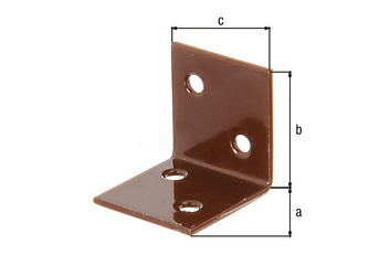 Breitwinkel, zinkphosphatiert, braun beschichtet, TxHxB 30x30x30mm Breitwinkel, zinkphosphatiert, braun beschichtet, TxHxB 30x30x30mm