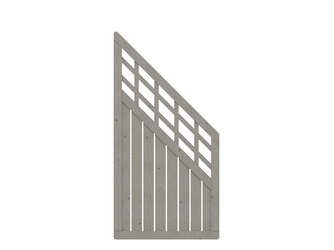 Sichtschutzzaun Holz grau "COMO" Anschluss mit Gitter Sichtschutzzaun Holz grau "COMO" Anschluss mit Gitter