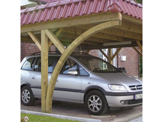 Carport Pfostenbogen 11 x 11 r = 200 cm Select-Serie, verstärkter Sattelbalken Carportlänge K, zweiseitig Carport Pfostenbogen 11 x 11 r = 200 cm Select-Serie, verstärkter Sattelbalken Carportlänge K, zweiseitig
