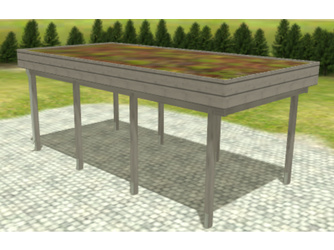 Carport Variant 3 x 6 KDG grau Öko Carport Variant 3 x 6 KDG grau Öko