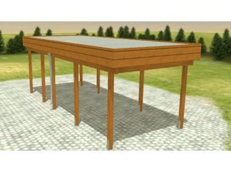 Carport Variant 3 x 7 m KD+ braun GT Carport Variant 3 x 7 m KD+ braun GT
