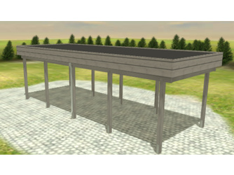 Carport Variant 3 x 8 KDG grau Carport Variant 3 x 8 KDG grau