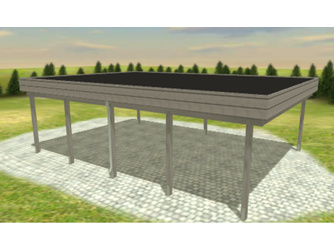 Carport Variant 3 x 8 KDG grau EPDM Carport Variant 3 x 8 KDG grau EPDM