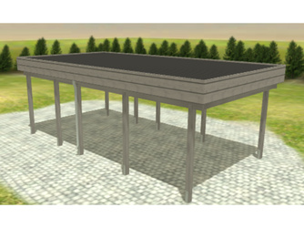 Carport Variant 4 x 7 KDG grau Carport Variant 4 x 7 KDG grau