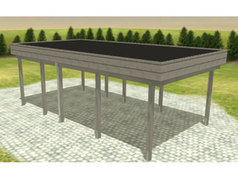 Carport Variant 4 x 7 KDG grau BITU Carport Variant 4 x 7 KDG grau BITU
