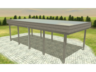 Carport Variant 4 x 8 KDG grau GT Carport Variant 4 x 8 KDG grau GT