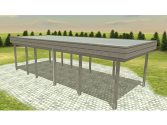 Carport Variant 4 x 9 KDG grau GT Carport Variant 4 x 9 KDG grau GT