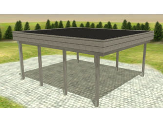 Carport Variant 5 x 5,5 KDG grau BITU Carport Variant 5 x 5,5 KDG grau BITU
