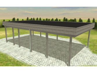 Carport Variant 5 x 9 KDG grau EPDM Carport Variant 5 x 9 KDG grau EPDM
