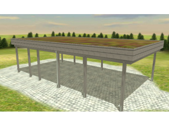 Carport Variant 5 x 9 KDG grau Öko Carport Variant 5 x 9 KDG grau Öko
