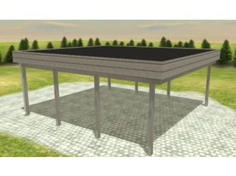 Carport Variant 6 x 6 KDG grau EPDM Carport Variant 6 x 6 KDG grau EPDM