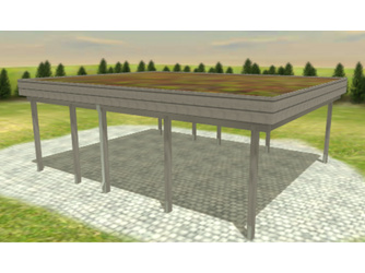 Carport Variant 6 x 7 KDG grau Öko Carport Variant 6 x 7 KDG grau Öko