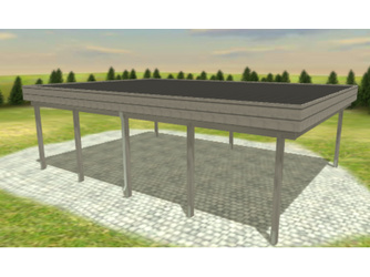 Carport Variant 6 x 8 KDG grau Carport Variant 6 x 8 KDG grau