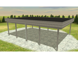 Carport Variant 6 x 8 KDG grau EPDM Carport Variant 6 x 8 KDG grau EPDM