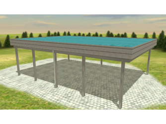 Carport Variant 6 x 8 KDG grau PoCb Carport Variant 6 x 8 KDG grau PoCb